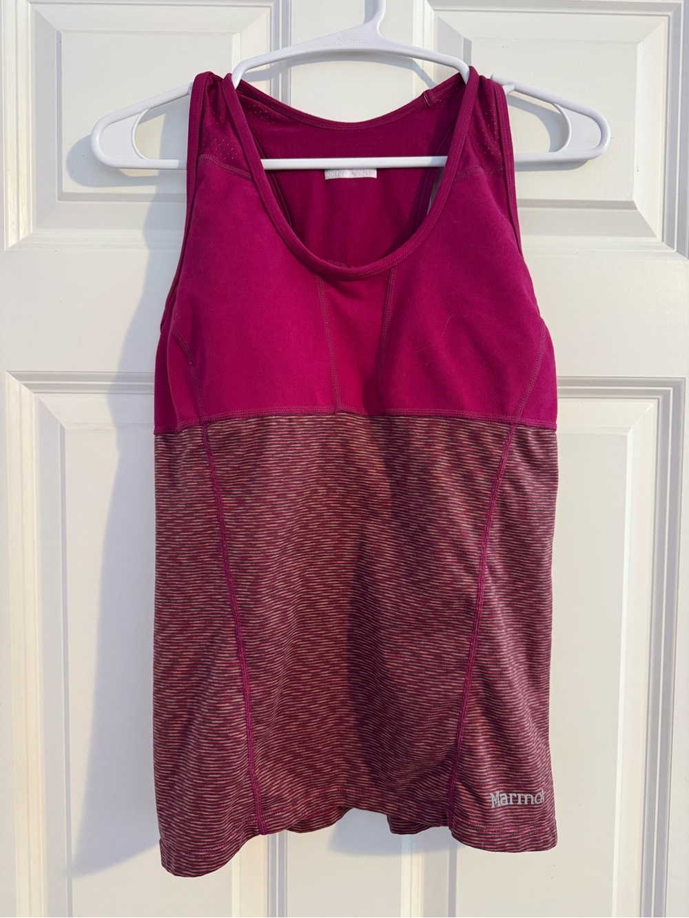 Marmot Racerback Tank with Built-in Low Impact Bra, Magenta